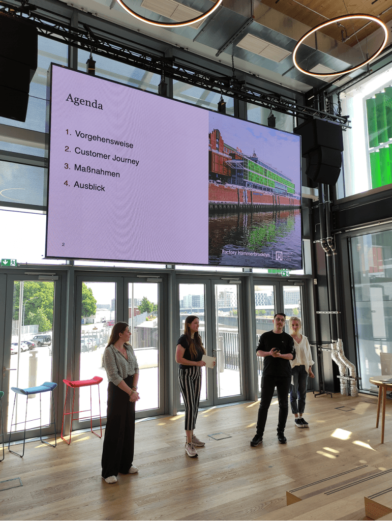 Präsentation im Einsatz während des MBA an der Hamburg Media School