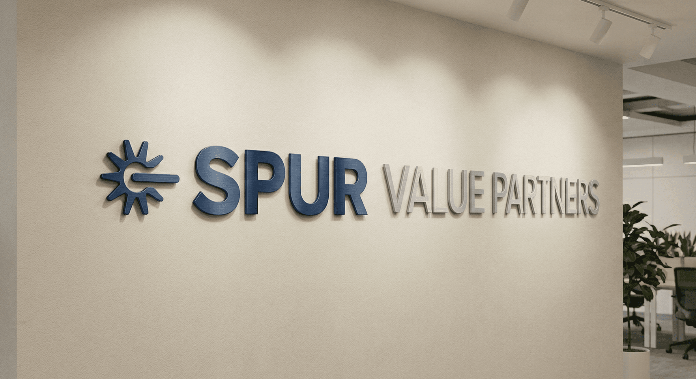 SPUR Value Partners brand mark: the investment philosophy drawn as a cogwheel